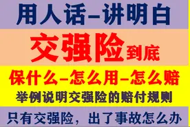 大白话说交强险：保什么？怎么用？怎么赔？发生交通事故怎么处理图片