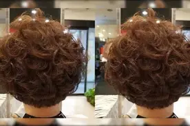 老年人烫发后湿发有卷吹干就不卷，没有烫好？还是打理方法不对？图片