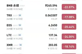 虚拟币全线飘红，只有屎币(SHIB)一枝独绿……图片