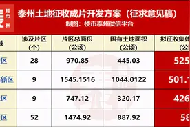 拆！约2041万方！泰州土地征收成片开发方案出炉图片