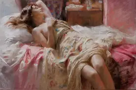 太牛了，他凭几支粉笔骗了无数人，画中美少女和自然风光如此逼真图片