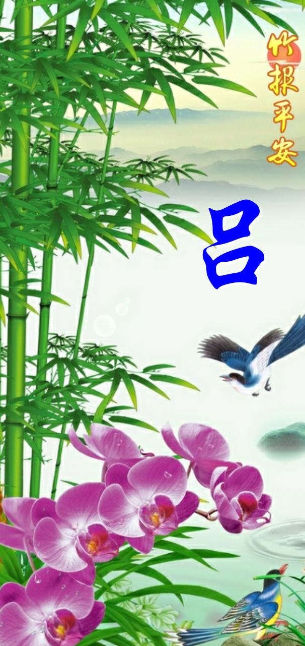 平安是福,常用姓氏竹报平安精美壁纸送给你,全面屏大