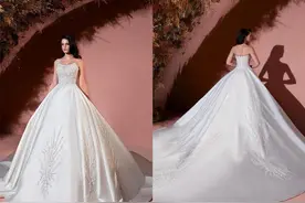 Naja Saade高定婚纱礼服，童话奢华感裙摆，耀眼的蕾丝图片