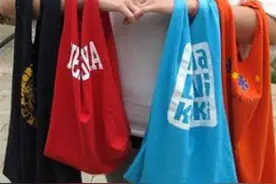 旧T恤别着急扔，用剪刀随便剪一剪做成网兜，当购物袋不要太实用图片