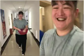 赵本山儿子表演拳击动作像拍苍蝇，在健身房挥汗如雨卖力减肥图片