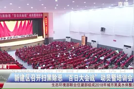 新建区召开扫黑除恶“百日大会战”动员暨培训会，部署下一步工作视频封面
