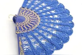 「针织作品」蕾丝花扇子，太有才和创意了图片