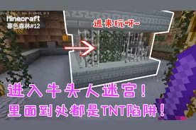 我的世界暮色之旅12：进入牛头人迷宫！危机四伏还有宝箱TNT陷阱视频封面
