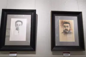 百位卓越共产党人肖像艺术展今天在荥阳举行图片