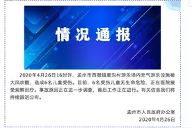 河南一游乐场充气城堡被大风掀翻，6名儿童受伤图片