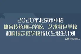 报名！北京市特长生招生计划出炉！图片