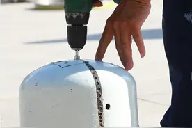 ​煤气罐做的大陀螺，你见过么？图片