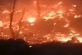 连云港花果山发生火灾 疑因村民上坟导致