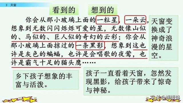 四年级下册语文第3课《天窗》图文详解及同步练习