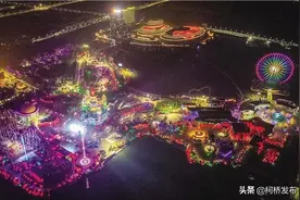夏日晚风吹拂，柯岩“夜市灯如昼”图片