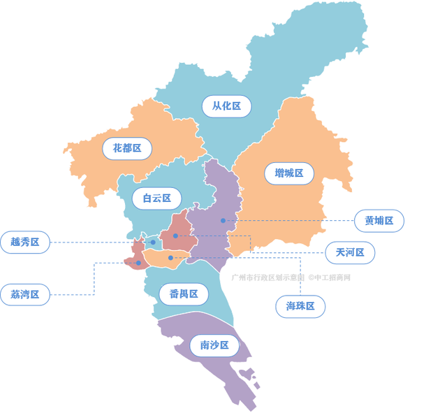 广东21个地级市行政区划图（2021）