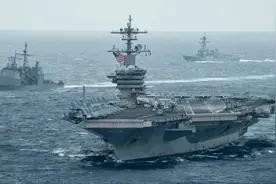 南海闯入不速之客，美军航母逼近黄岩岛，要给中国来个下马威？图片