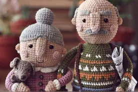 钩针人偶 老爷爷图片