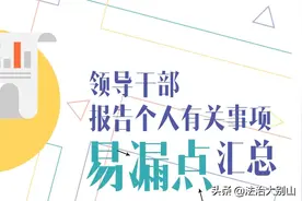 提醒！领导干部报告个人事项填报易漏点！图片