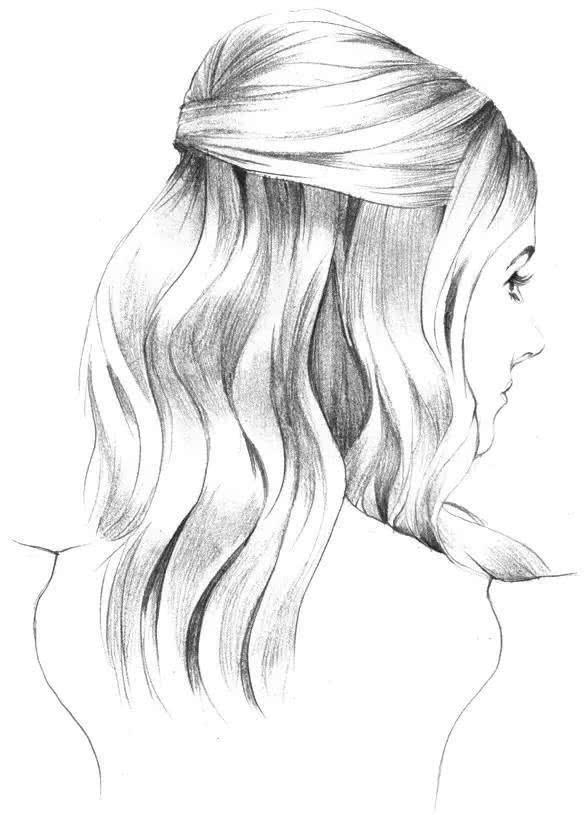 插画教程 手绘女神发型