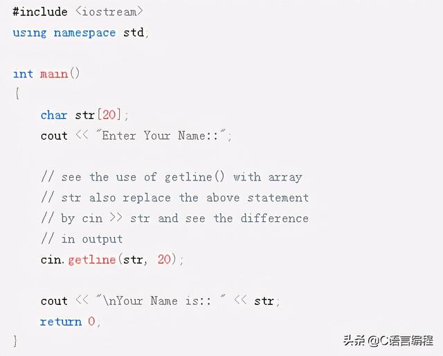 C/C++编程笔记：getline（）函数和字符数组