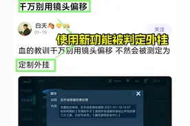 王者新功能成为定制外挂？玩家自述使用后被封三个月，还不能解封图片
