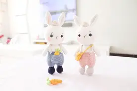 情侣兔教程26-手工毛线钩织玩偶
