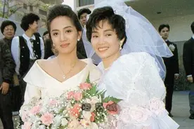 1991年梅艳芳姐姐大婚，邱淑贞蓝洁瑛到贺，温馨场面难再现图片