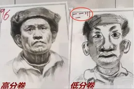 美术生"高分卷"对比"低分卷"，结果高分卷竟"翻车"了：有被笑到图片