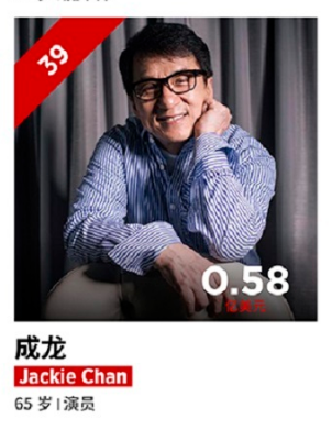 曾有人问成龙身价多少？他笑而不语：“一定没马云多，但也不少”