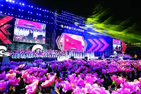 魅力新海门，阔步新征程，海门区庆祝国庆群众文艺晚会昨举行图片