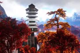 奇山奇景汇聚一堂，在《方舟生存进化》水晶岛搞建筑是一种享受图片