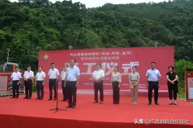 区联社党组成员、理事会副主任秦昆出席凤山县基层供销社综合商贸市场建设项目集中开工仪式图片