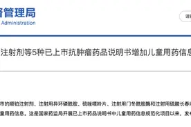 8种药品说明书增补了儿童用药信息图片