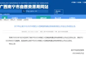 快讯｜终止出让！五象190亩地开拍前一天下架图片