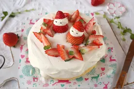 全网最简单的奶油蛋糕，小白也能成功，超适合圣诞节图片