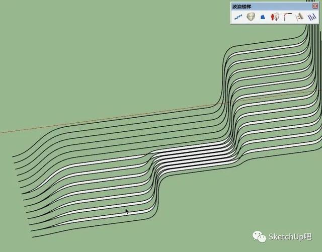 最浪的奇葩楼梯建模,SU依然轻松搞定?