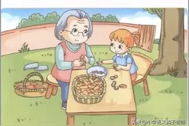 一二年级经常出来的类型看图写话，《帮奶奶剥花生》讲解笔记图片