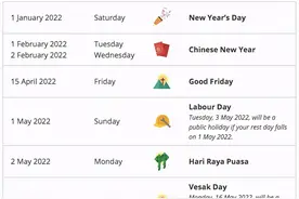 2022年公共假期公布啦！明年有5个长周末图片