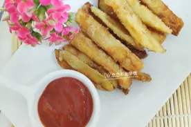 孩子馋薯条买不到，在家制作，凉透了还酥脆，说再也不吃外面卖的图片