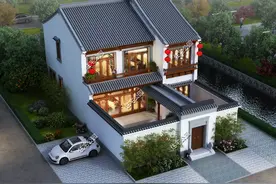 农村盖房要是没有院，那还住什么人？10×18米中式大宅分享图片