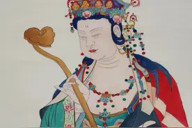 临摹文殊菩萨图图片