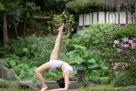 户外山野林间, 用瑜伽锤炼身体和心灵, 天人合一图片