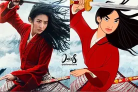 刘亦菲《花木兰》造型和动画一模一样？差点就信了图片