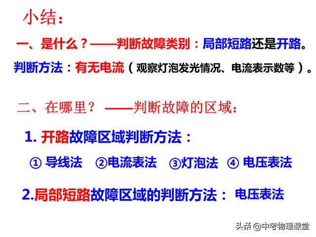 初三物理电学难点——电路故障分析讲解及练习含答案