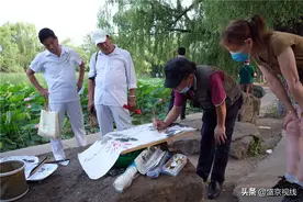 辽宁沈阳：荷塘画荷图片