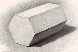 绘画参考素材｜素描单个几何体范例，学习临摹的好范例图片