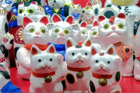 日本冈山招财猫美术馆，数百只招财猫拍到手软，是一个隐藏版景点图片