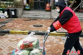 他是居民移动的“菜篮子”，每天用小推车送菜500公斤图片