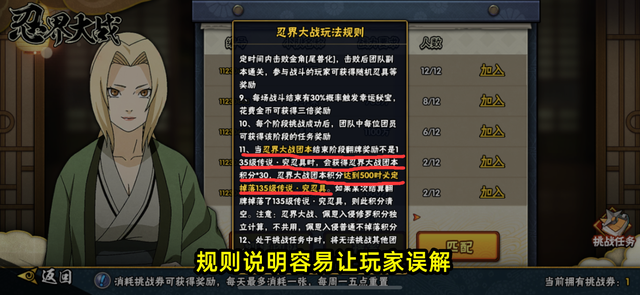 火影手游：团本保底机制玩文字游戏？玩家达到500分还是没有究